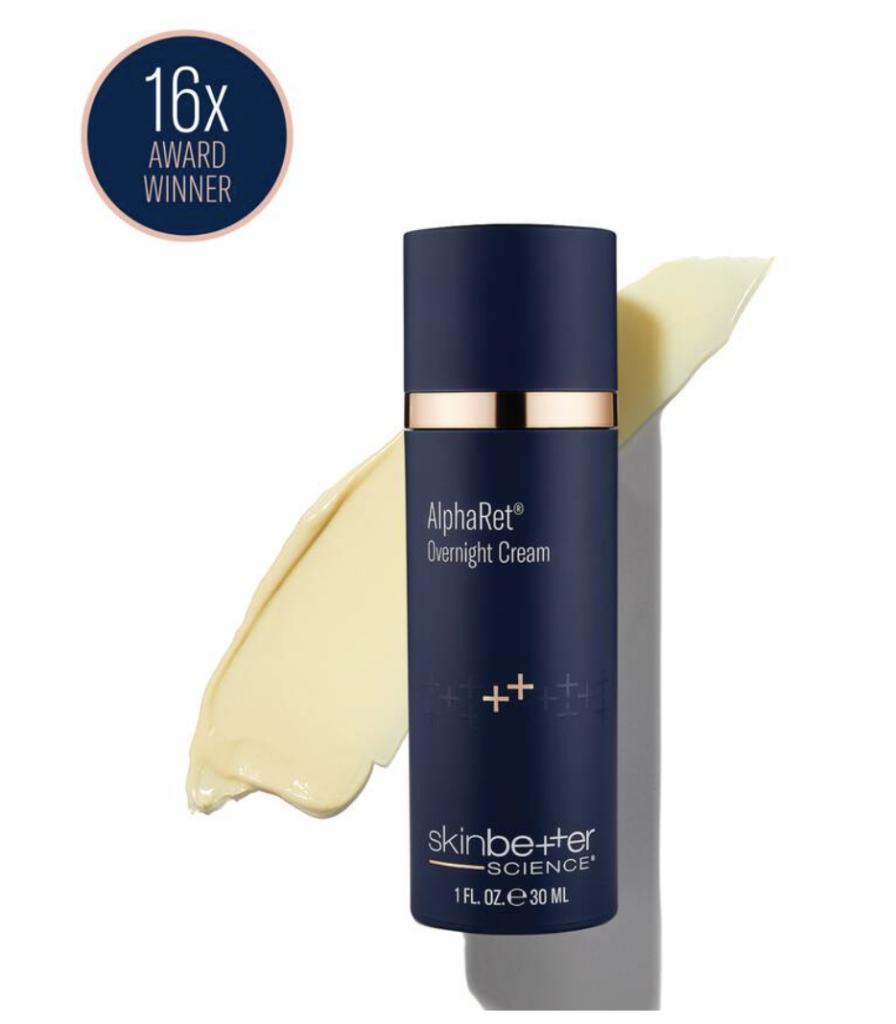 SkinBetter Science AlphaRet Overnight Cream, combining hyaluronic acid and retinoid for clearer skin.